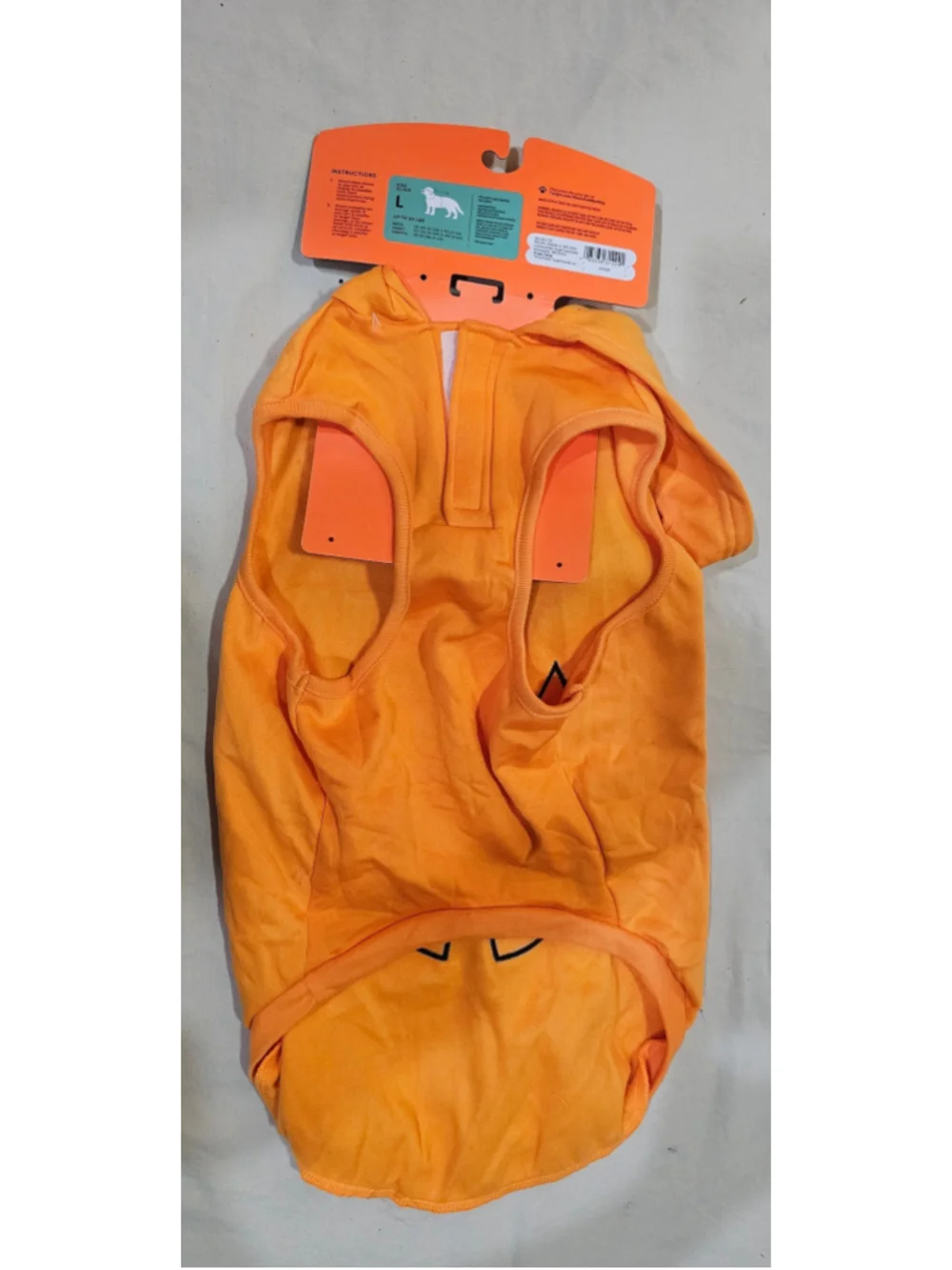 Boots & Barkley Dog Pumpkin Halloween Sweatshirt Size L Orange Black